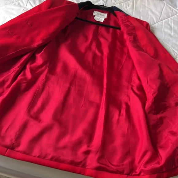 ⭐️ Peter Nygard  Red Military Style Blazer/Jacket - Picture 7 of 11